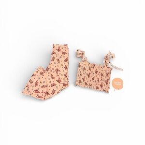 Bamboo 2 piece smocked top & flare set